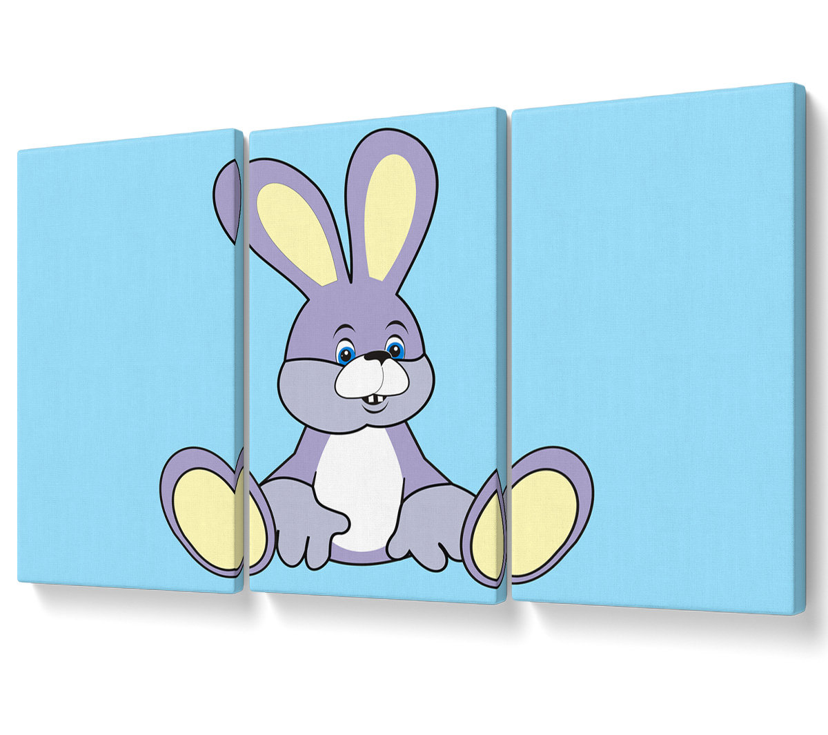 Rosalind Wheeler Rabbit Sitting Down - 3 Piece Wrapped Canvas Graphic ...