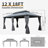 18 Ft. W x 12 Ft. D Galvanized Steel Patio Gazebo with Double Roof-108919968
