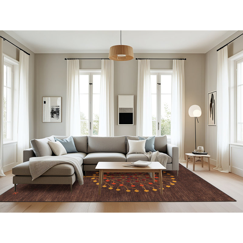 Tapis brun contemporain Kleban, Rectangle 8 pi x 12 pi