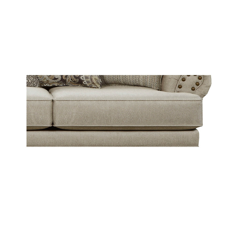 Canapé 96 po avec coussins réversibles Freda, Polyester beige, H 40 po x l 78 po x P 42 po