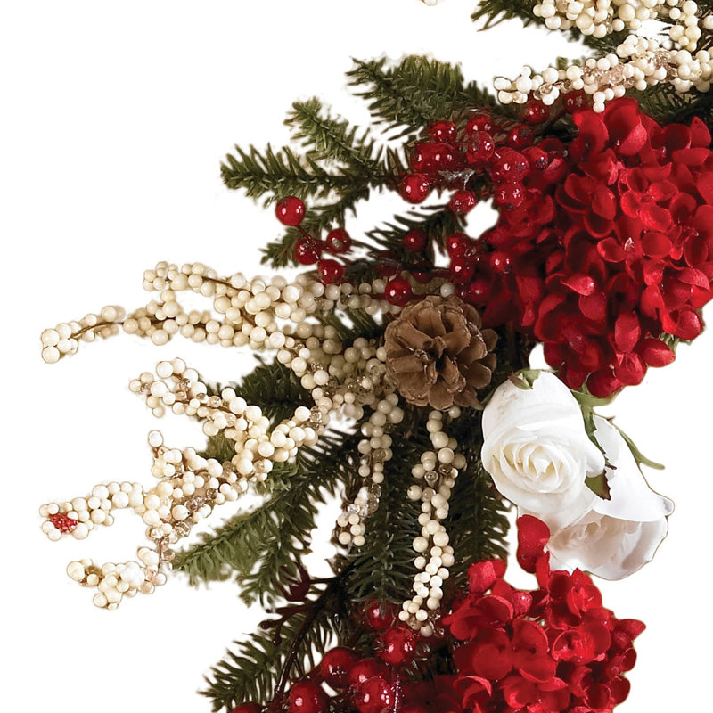 Couronne en plastique 24 po Hydrangea