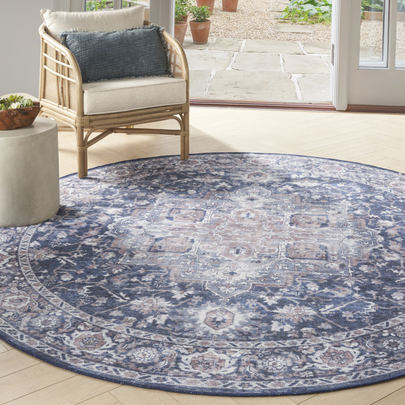 Tapis lavable à la machine New Concepts, Rond 7 pi 10 po