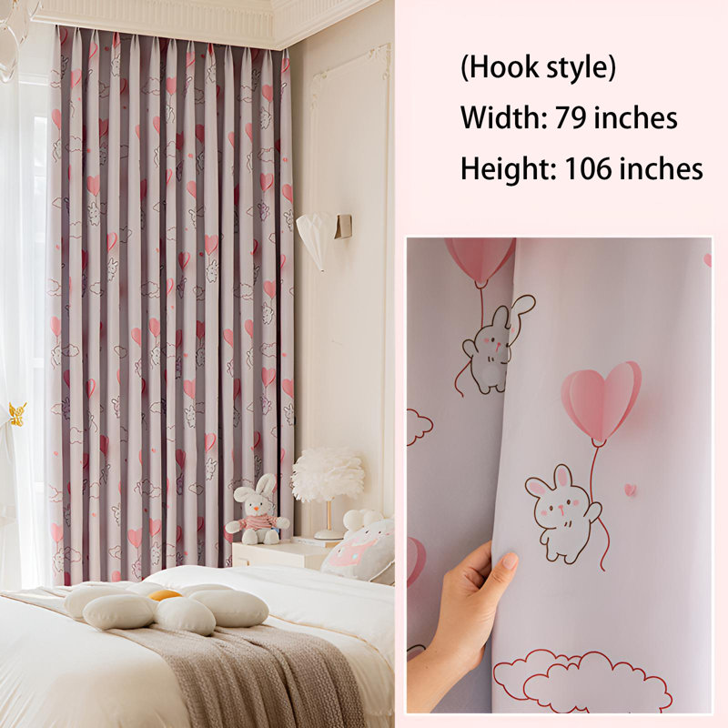 Griffeth Room Darkening Curtain Single Panel, 78.74" W x 106.3" L
