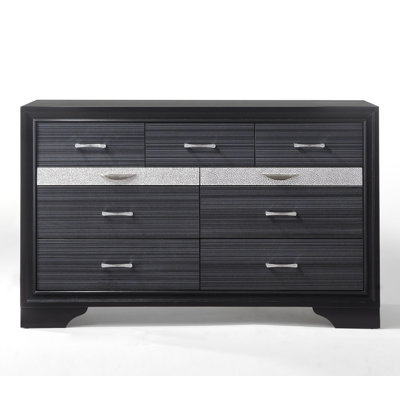 Commode double 9 tiroirs l 63 po Carman