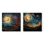 «Celestial Astrology Galaxy Collage I», ensemble d'art mural sur toile Astrology-892893474-892893475