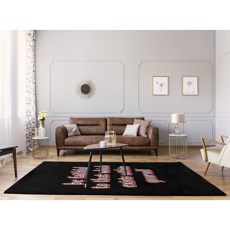 Quotes Chenille Indoor Rug, Rectangle 5' x 7'