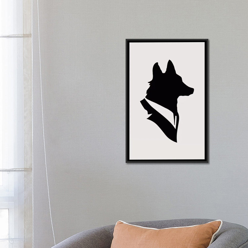 Monsieur bahut, impression sur toile tendue, H 26 po x l 18 po x P 1,5 po, Toile avec cadre noir, Pas de tapis