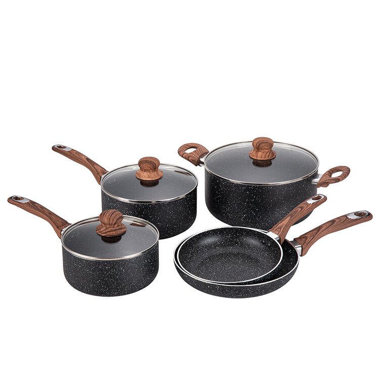  Flamingpan 8-Piece Nonstick Pots and Pans Sets,Kitchen