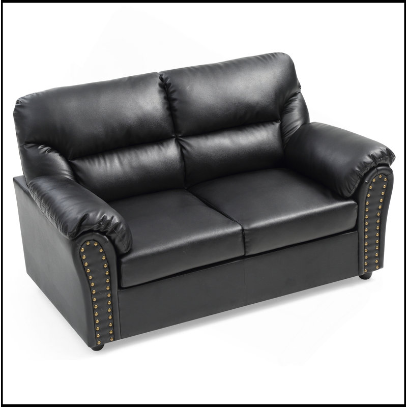 Causeuse chic et rembourrée noire pour la vie moderne
