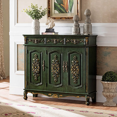 Green Solid Wood Shoe Storage Bench