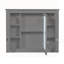 Armoire de salle de bain avec miroir, armoire à pharmacie murale avec 4 tablettes, rangement pour porte de toilette en miroir-2019529232-2019529234