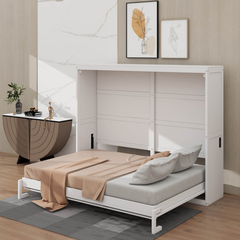 Grand lit escamotable mural, Blanc