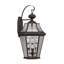 Lanterne murale d'extérieur 12,5 po 3 lumières suspendues - Abat-jour en verre biseauté transparent-101230976