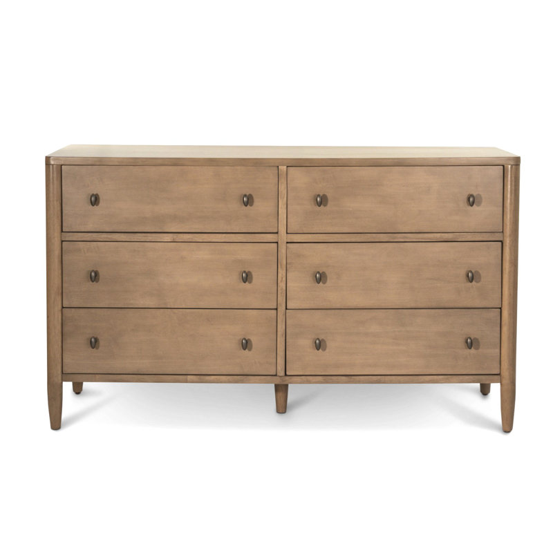 Commode 6 tiroirs Chatham - Finition érable chaud