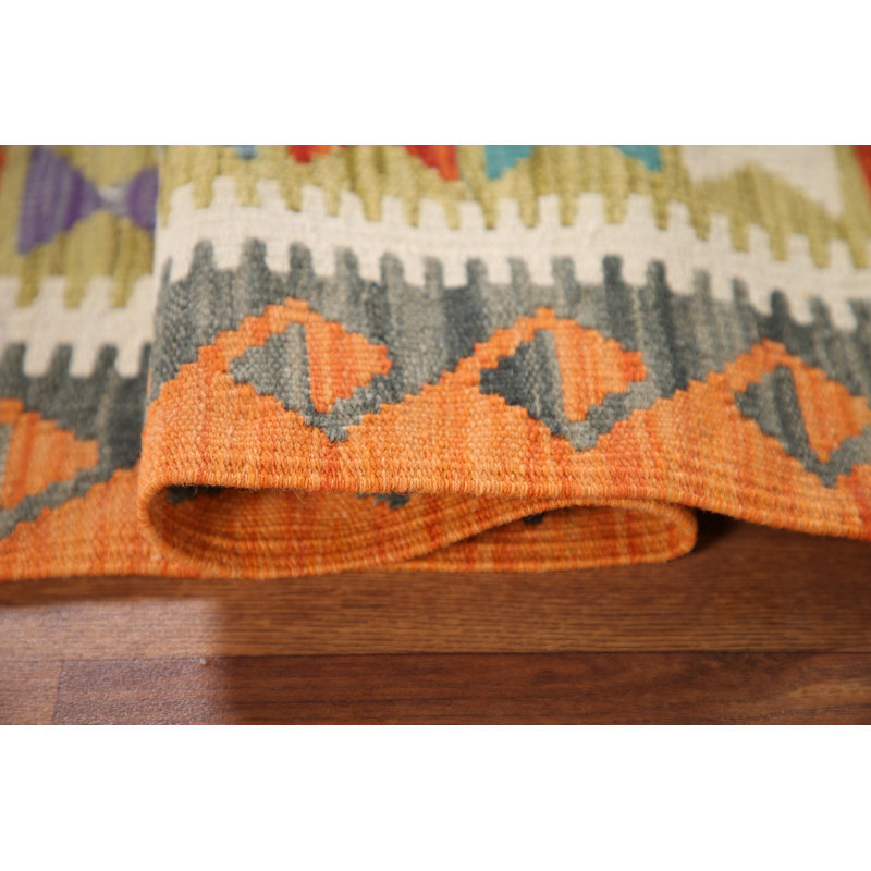 Multolor Kilim Reversible Wool Rug 3x4
