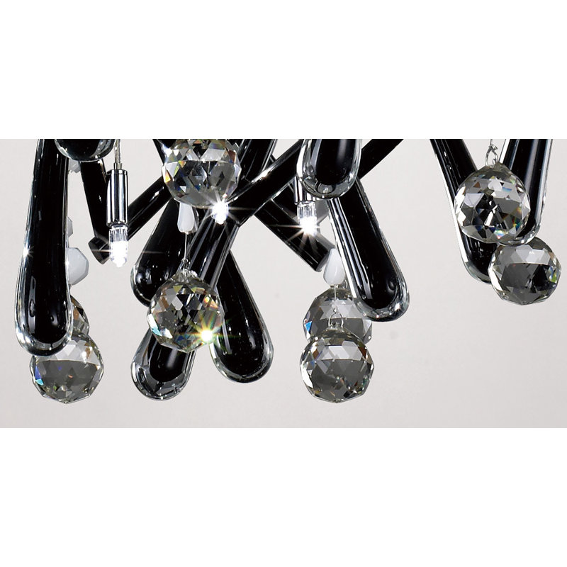 10 - Light Chandelier, Antique Brass