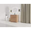 Meuble-lavabo sur pied 36 po avec lavabo en céramique blanche et 2 portes à fermeture en douceur