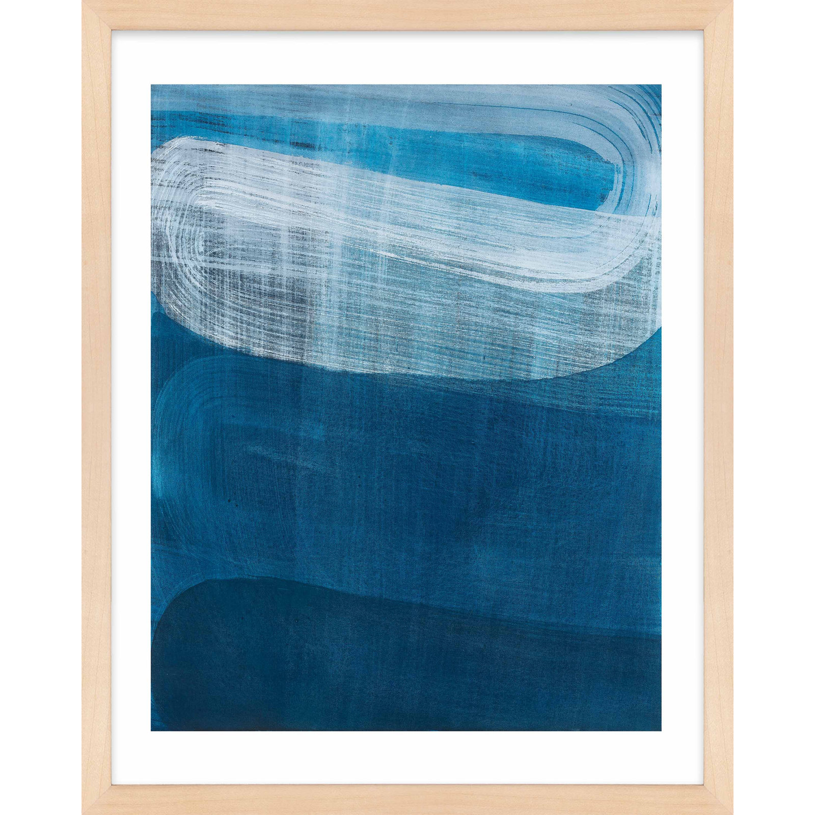 Doyers "Tidal Blues" Print by Stephanie Dennis, Maple, 38" H x 30" W  x 1.25" D