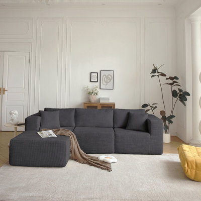 Canapé modulaire en L parfait pour les petits appartements H613