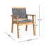Chaise de salle à manger d'extérieur en bois (ensemble de 2)