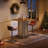 Square Bar Table, 39.4" H Wooden Bistro Pub Table With Metal Frame Footrest(Only Table)-899552037