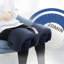 Masseur de genou à pression d'air - Bleu foncé