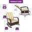 Chaise berçante d'extérieur en osier Klarrisa