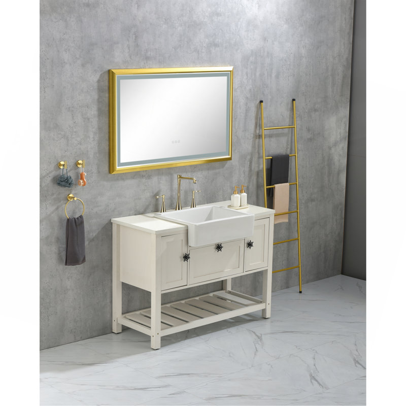Miroir de salle de bain mural polyvalent à DEL avec fonctions avancées pour un meuble-lavabo idéal