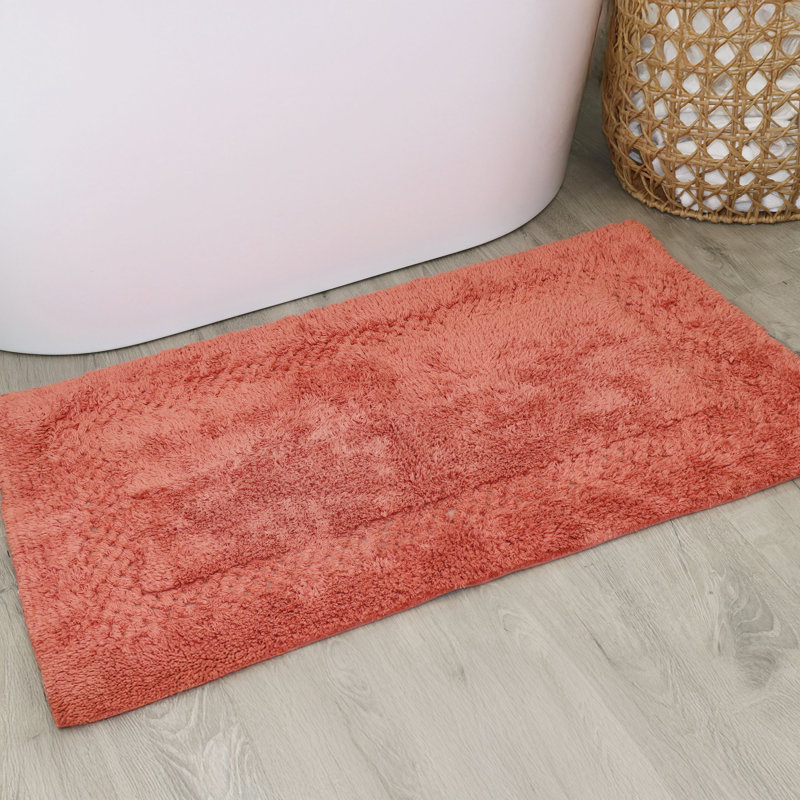 Tapis pour salle de bain Antigona, l 21 po x L 34 po, Corail