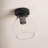 Rooks Glass Semi Flush Mount-229418173