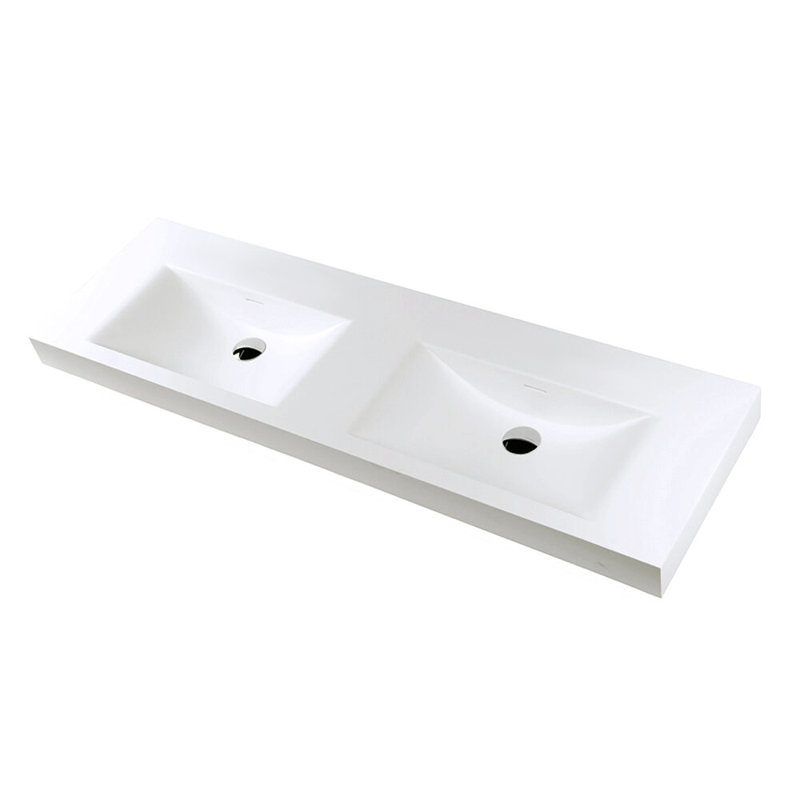 Spring Vanity Top, Gloss White, No Hole