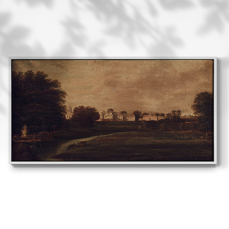 Série paysage - CDXLVI - Toile tendue avec châssis, prête à accrocher, H 21 po x l 41 po, Blanc