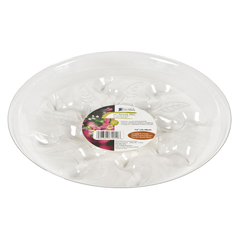 Soucoupe en vinyle, H 1,57 po x l 12,2 po x P 12,2 po