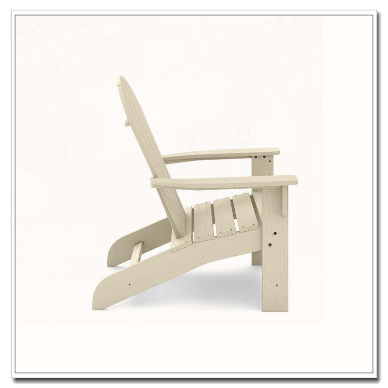 Premium HDPE Poly Lumber Adirondack Chair, Beige