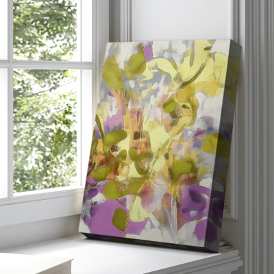 Floral avec toile tendue tendue CCLIX Gallery - prêt à être accroché