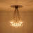 11-Light Lollipop Clear Glass Semi-Flush Mount