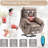 Chira 26 in Oversized Velvet Fabric Massage Chair, Warmth Heat. Elderly Comfort-1138307030
