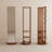 Solid Wood Full Length Mirror | Multifunctional Entryway Organizer with Rack & Hooks | Optional Rotating Base & Casters-1021739321-1030204705-1030011166