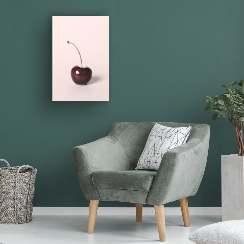 Simple cerise sur toile, H 19 po x l 12 po x P 2 po