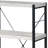 Versatile Freestanding Bookshelf with Faux Concrete Shelves and Metal Frame