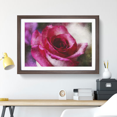 Pink Rose Flower Vol.7 - Framed Print
