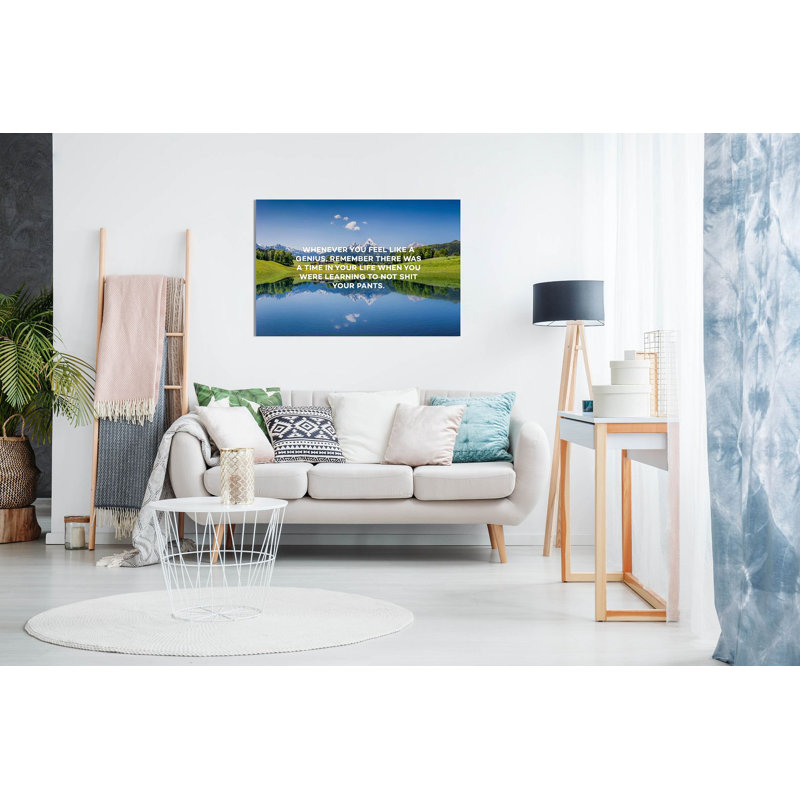 Inspirational Motivational Funny Be Humble Quote - Wrapped Canvas Print, 31cm H x 20cm W