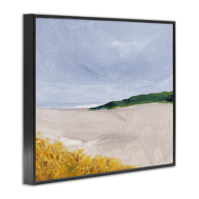 Giclée de paysage de Sicile douce, design par Nikita Jariwala, H 24 po x l 30 po, Giclée encadrée noir minuit