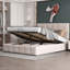 Brinsley Upholstered Velvet Lift Up Storage Ottoman Bed-91585673