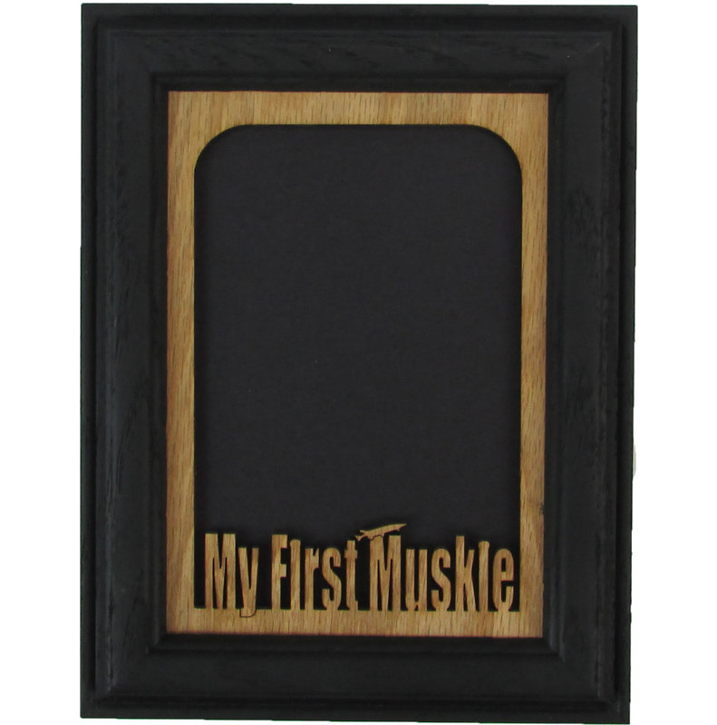 Solid Wood Picture Frame with Mat, Black