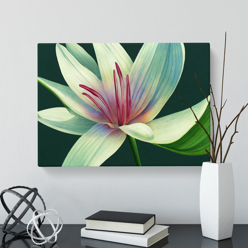 Dashing Lily Flower - Wrapped Canvas, 35cm H x 50cm W x 3cm D