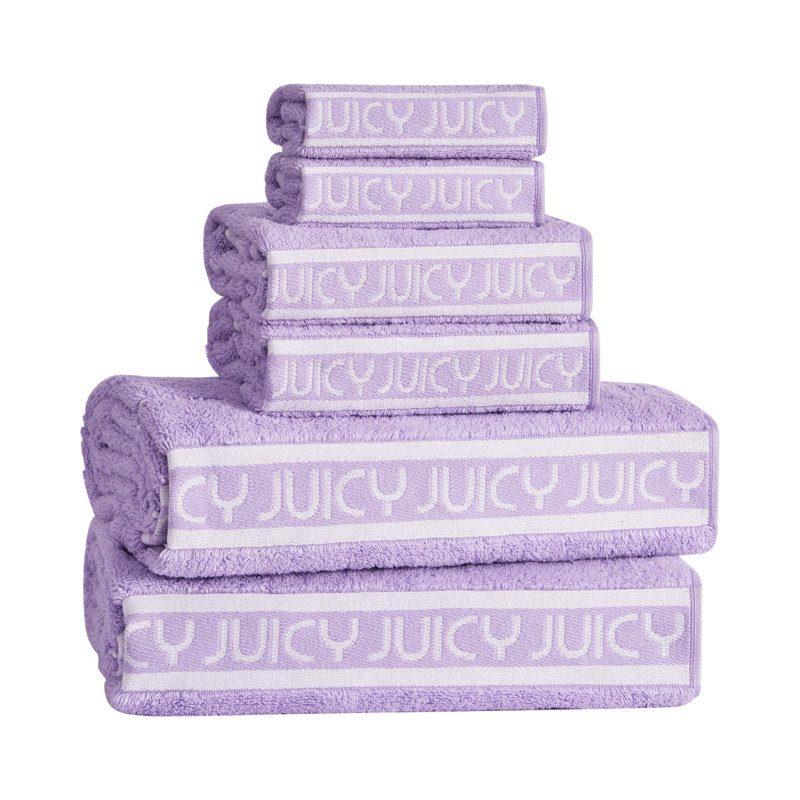 Juicy Couture Juicy Couture Luxurious Plush Stripe 6 Piece Premium Bath Towel Set