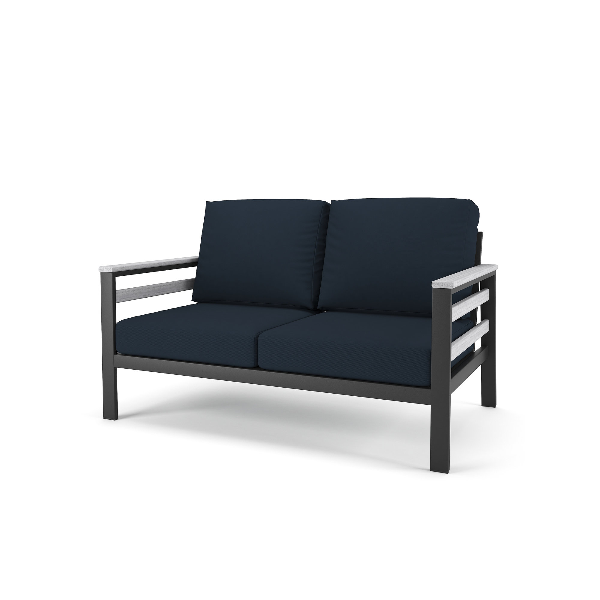 Townsend - Person Patio Conversation Set with Cushions, Canvas Navy Sunbrella® Canvas