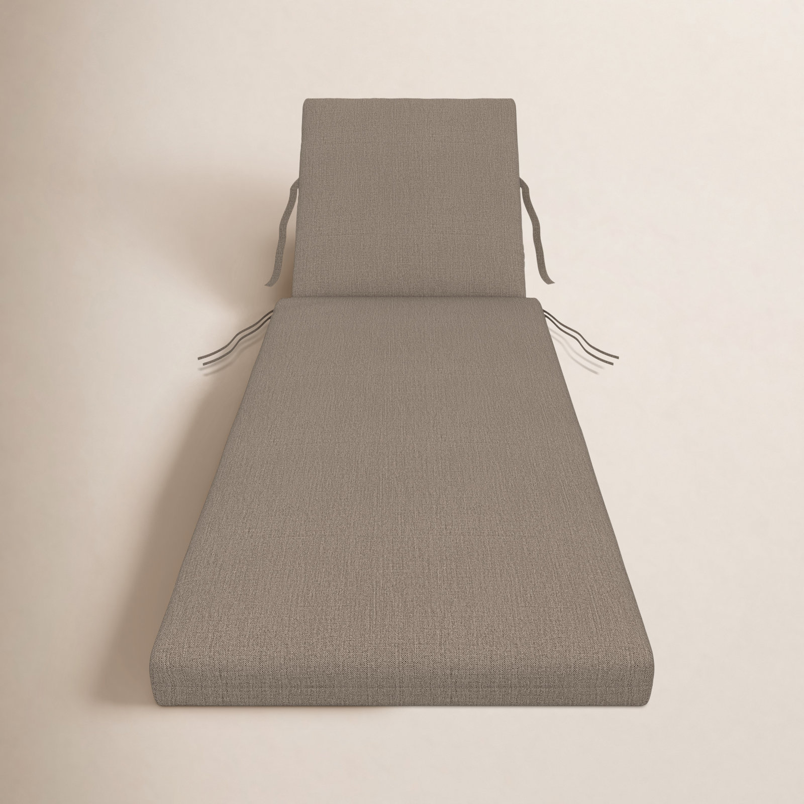 Outdoor Sunbrella® Chaise Lounge Cushion, 3.5" H x 24.5" W x 52.5"D, Cast Shale Sunbrella® Plainweave