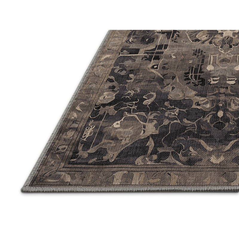 Tapis gris lavable à la machine
